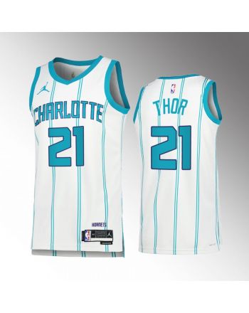 JT Thor 21 2022-23 Charlotte Hornets White Association Edition Jersey Swingman