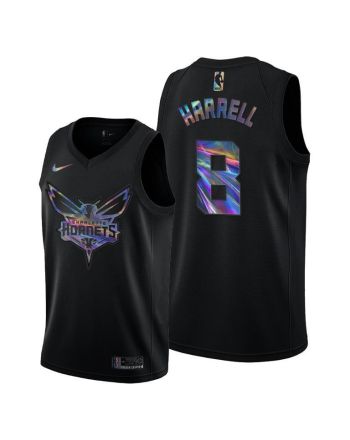 Montrezl Harrell 8 Charlotte Hornets Iridescent Holographic Black Jersey 2022 Trade - Men Jersey